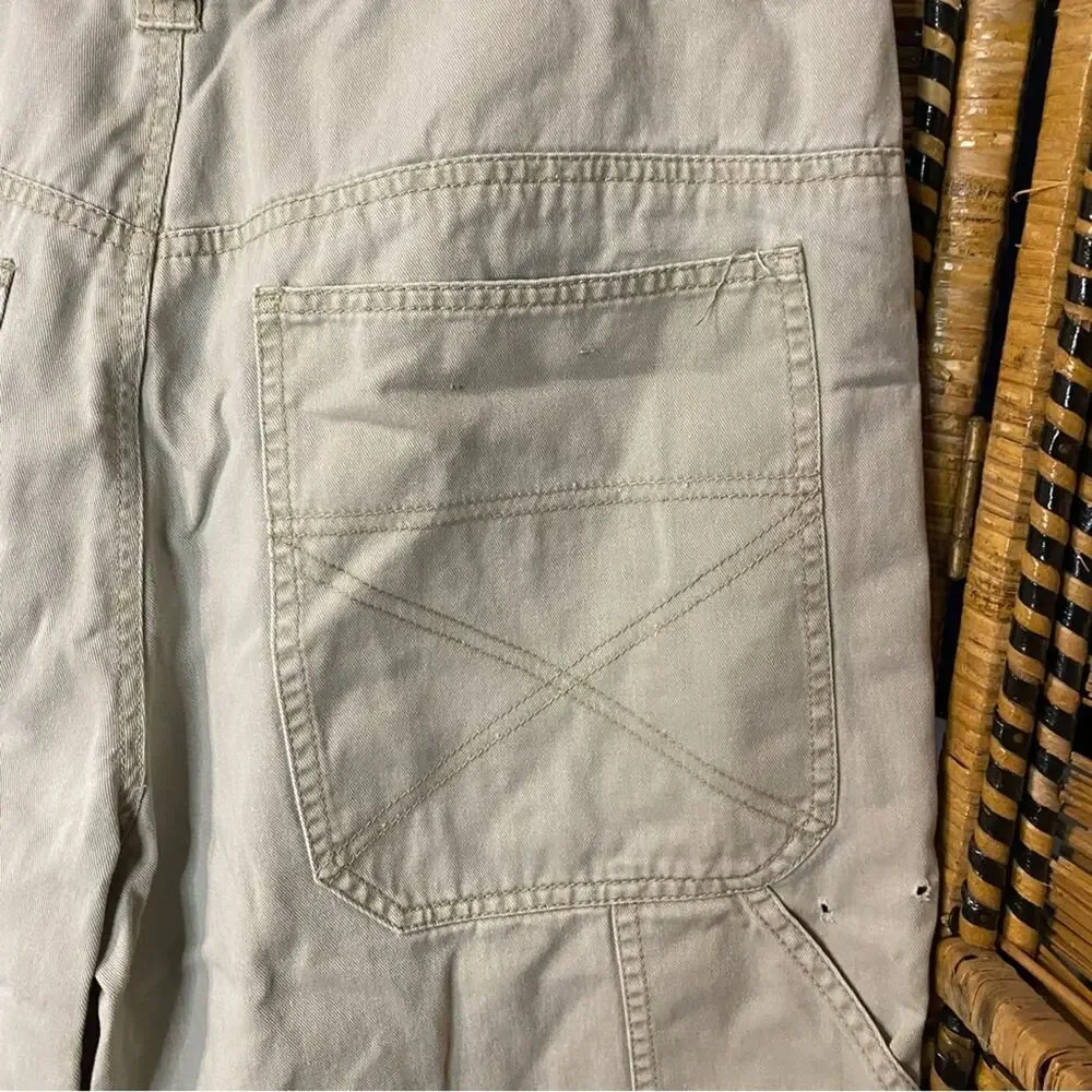 On the brink Men's Tan skater Shorts vintage y2k Tan 34 100% cotton carpenter